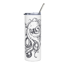 Load image into Gallery viewer, Octopus - Polar Night Blue Print - Stainless steel tumbler
