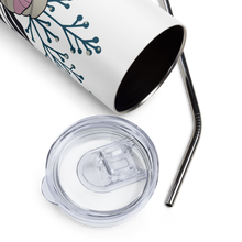 Load image into Gallery viewer, Pink &amp; Blue Magnolia - Stainless steel tumbler
