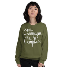Load image into Gallery viewer, More Champagne Less Complain - White Graphic - Sweatshirt
