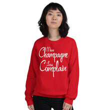 Load image into Gallery viewer, More Champagne Less Complain - White Graphic - Sweatshirt
