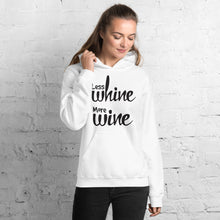Load image into Gallery viewer, Less Whine More Wine - Black Graphic -  Hoodie
