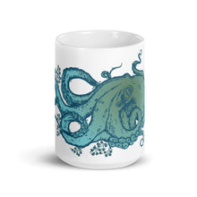 Load image into Gallery viewer, Ocean Blue Octopus - White glossy mug
