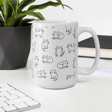 Load image into Gallery viewer, Cat Doodle - 15 oz mug
