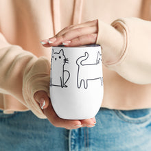 Load image into Gallery viewer, Cat Doodle - Wine tumbler
