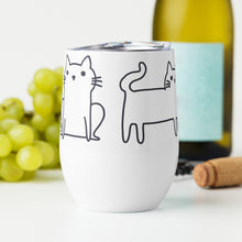 Load image into Gallery viewer, Cat Doodle - Wine tumbler
