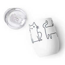 Load image into Gallery viewer, Cat Doodle - Wine tumbler
