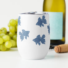 Load image into Gallery viewer, Goldfish Blue Stamp - Wine tumbler
