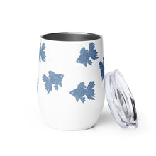 Load image into Gallery viewer, Goldfish Blue Stamp - Wine tumbler
