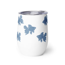 Load image into Gallery viewer, Goldfish Blue Stamp - Wine tumbler
